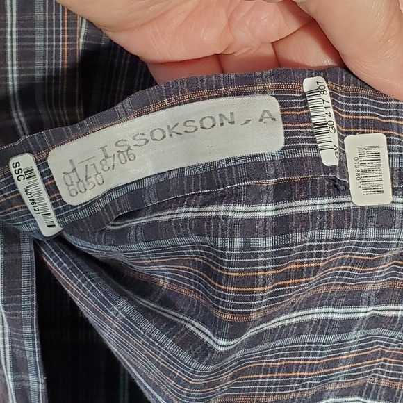 Zegna Sport Men Plaid Button‎ Up Shirt Size XL Long Sleeve Smart Casual Office - Picture 7 of 13